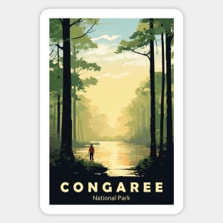 Congaree National Park Travel Poster Sticker